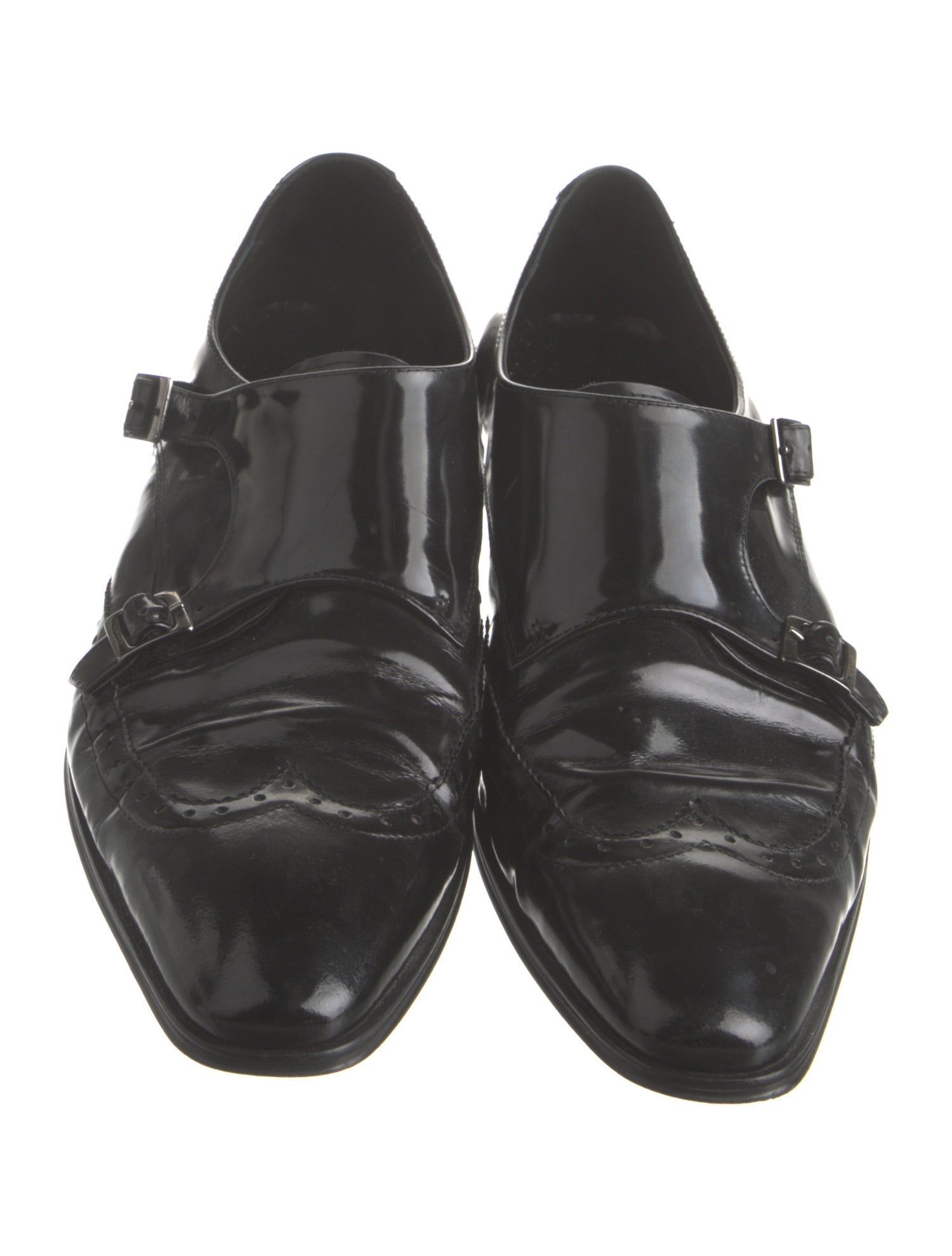 Versace Collection Leather Monk Straps